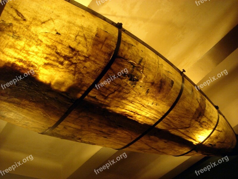 Ship Canoe Decoration Lighting The Interior Of The