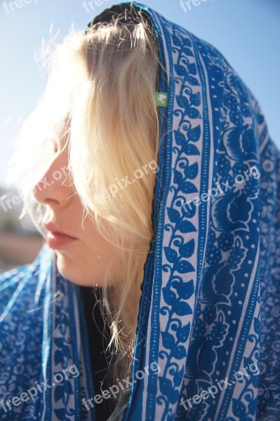 Blond Sun Scarf Veil Morocco