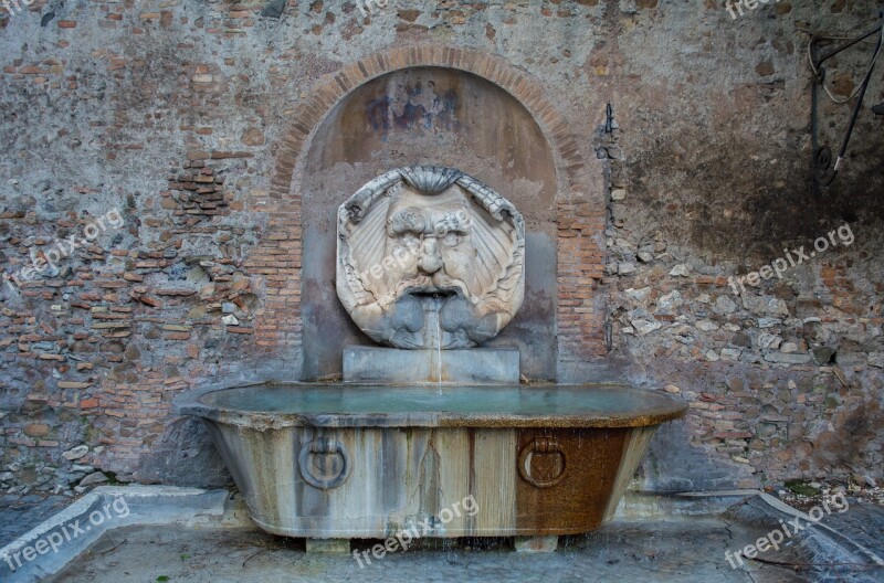 Fountain Aventijskij Hill Rome Italy Bath