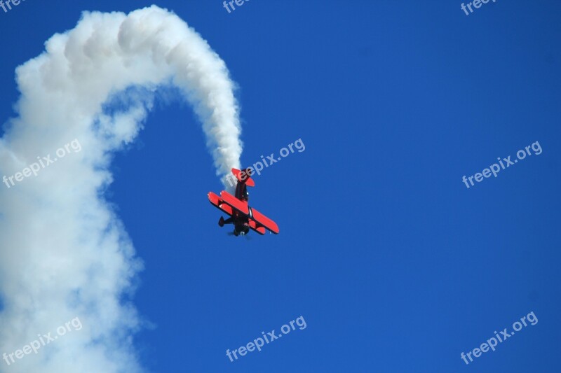 Double Decker Aircraft Flying Propeller Plane Propeller