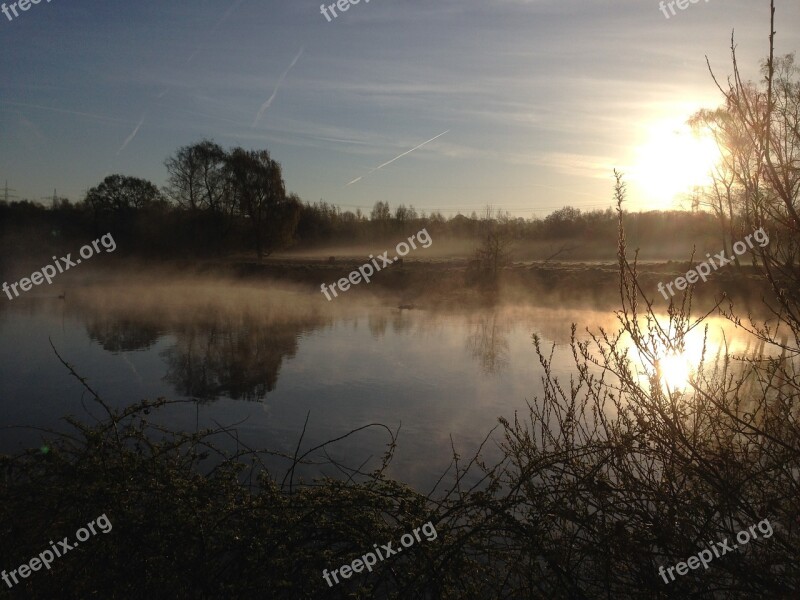 Sun Reflection Morning Mist Morning Sun Mood Morning