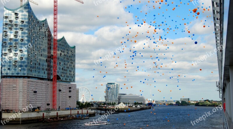 Hamburg Elbe Philharmonic Hall Elbe Water Sea