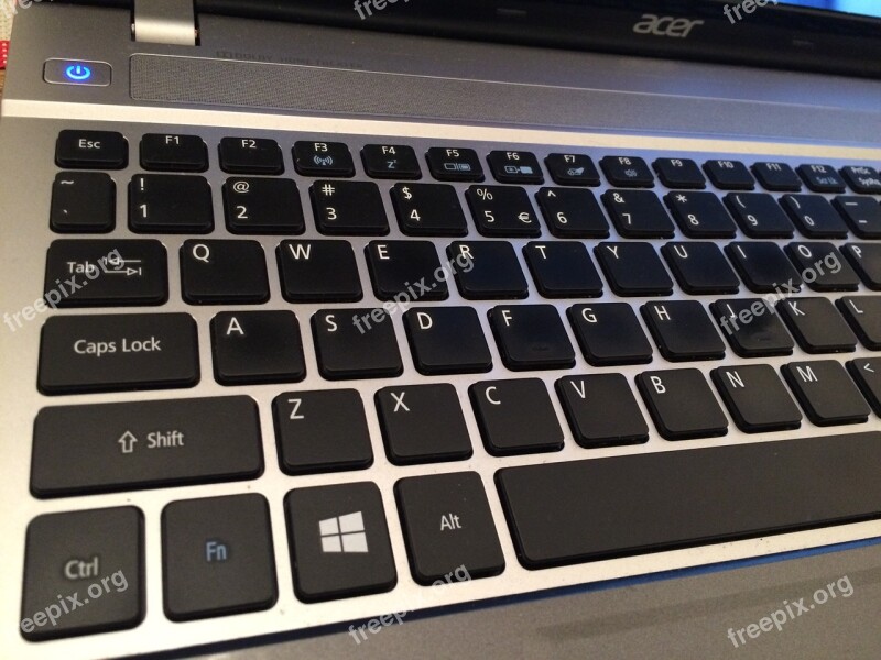 Keyboard Qwerty Laptop Business Work