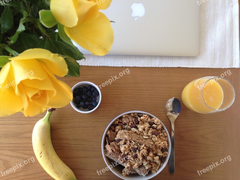 Healthy Flowers Breakfast Orange Juice