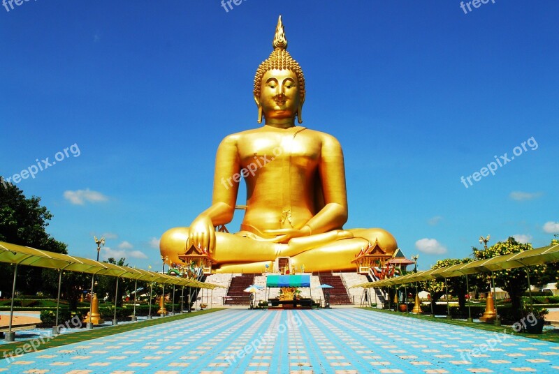 Golden Buddha Image Buddhism Golden Buddha Thai