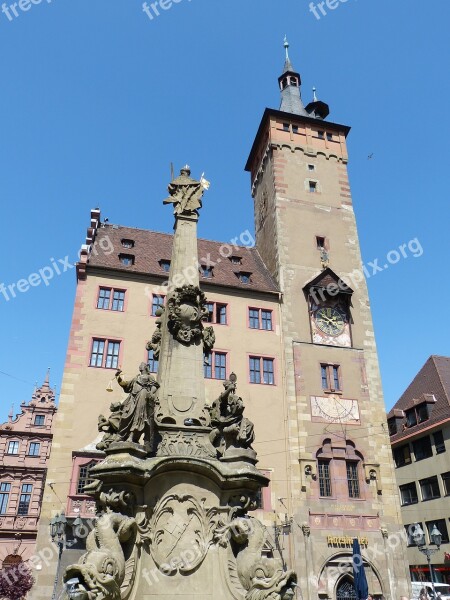 Würzburg Bavaria Swiss Francs Town Hall Historically