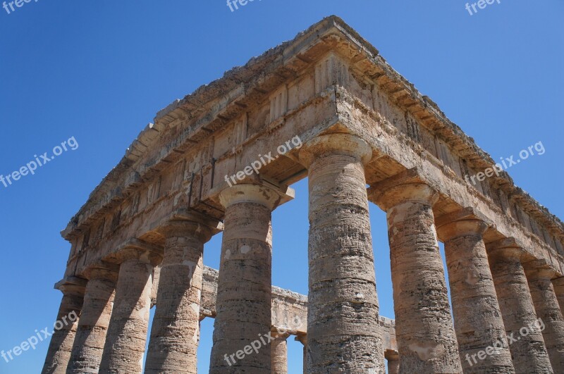 Ruins Temple Sicily Free Photos