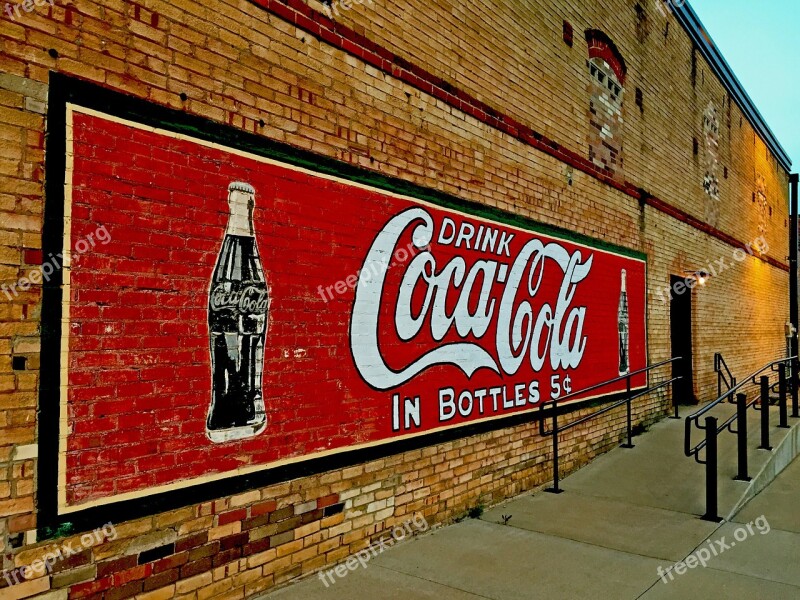 Kilgore Texas Mural Advertisement Coca-cola