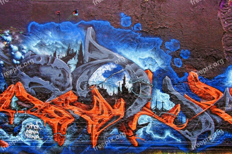 Graffiti Wall Painting Spray Art Hauswand