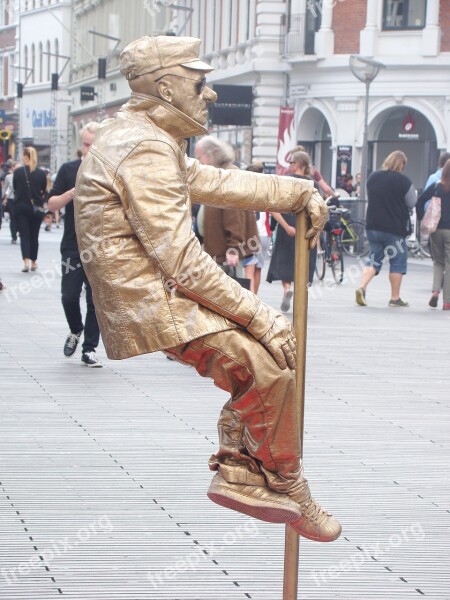 Busker Busking Street Performer Living Statue Free Photos