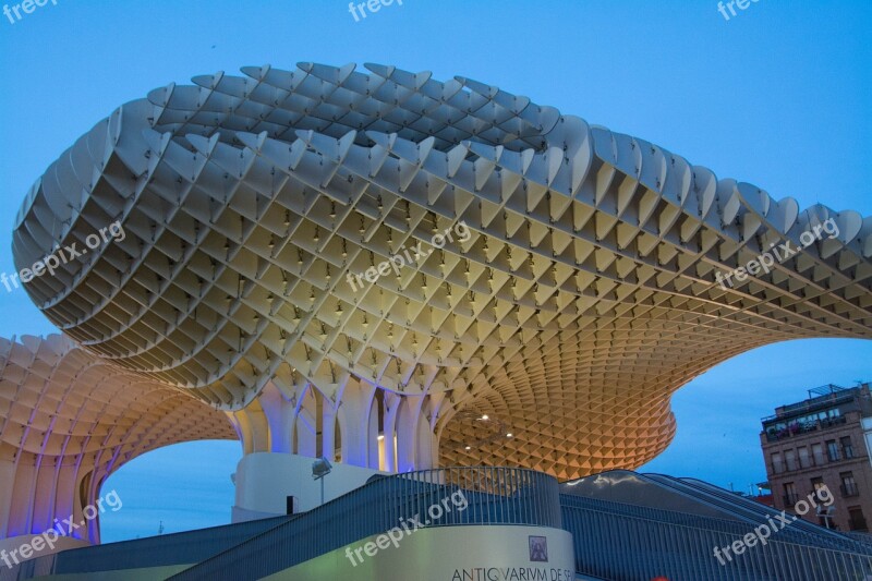 Architecture Modern Seville Spain Metropol Parasol