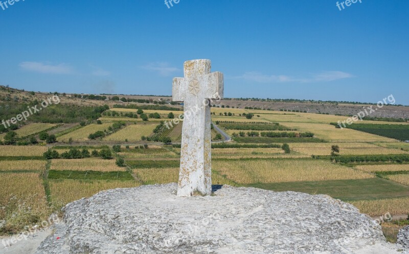 Cross Stone Cross Skit Rocky Monastery Old Orhei