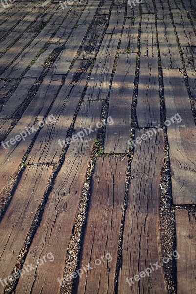 Parking Wooden Plank Shadow Old