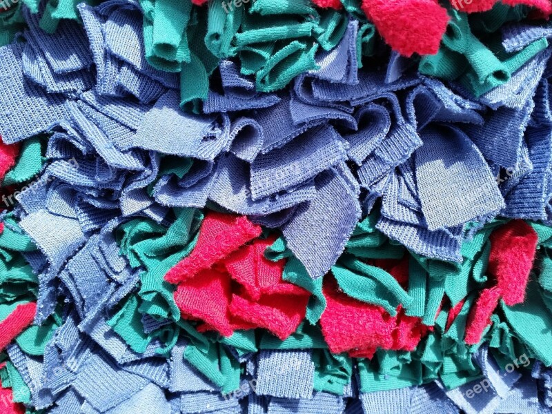 Colorful Rags Fabric Textile Material