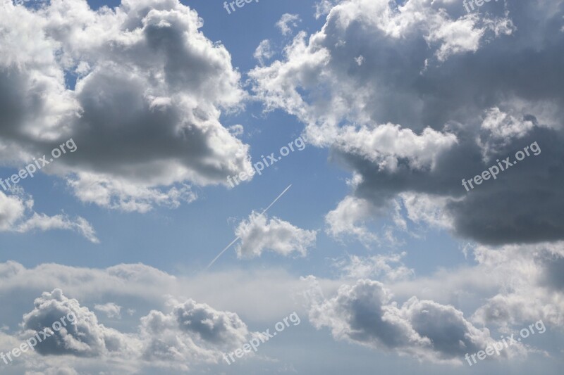 Air Clouds Blue Sky Nature Cloud