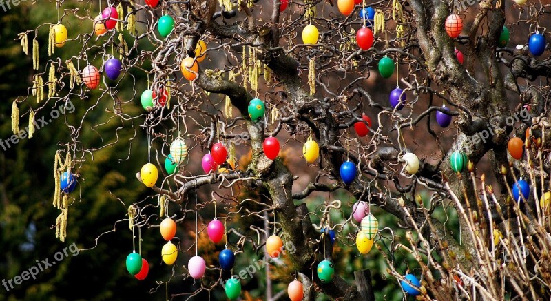 Easter Bush Garden Easter Eggs On Tree Easter Decorations