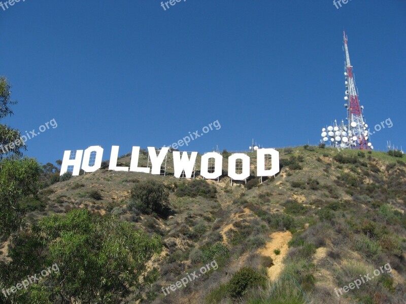 Hollywood Sign Hillside Famous Icon Landmark