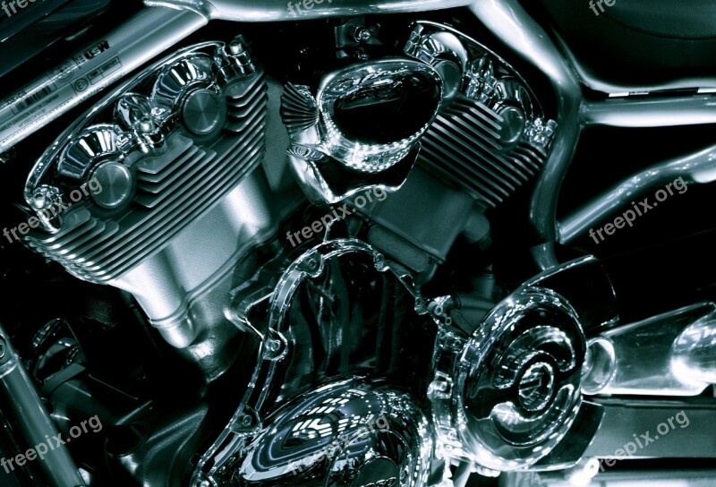 Engine Motor Bike Motorcycle Black And White Free Photos