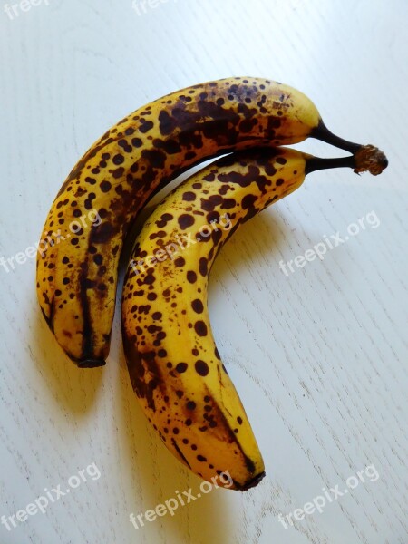 Bananas Yellow Brown Fruit Ripe