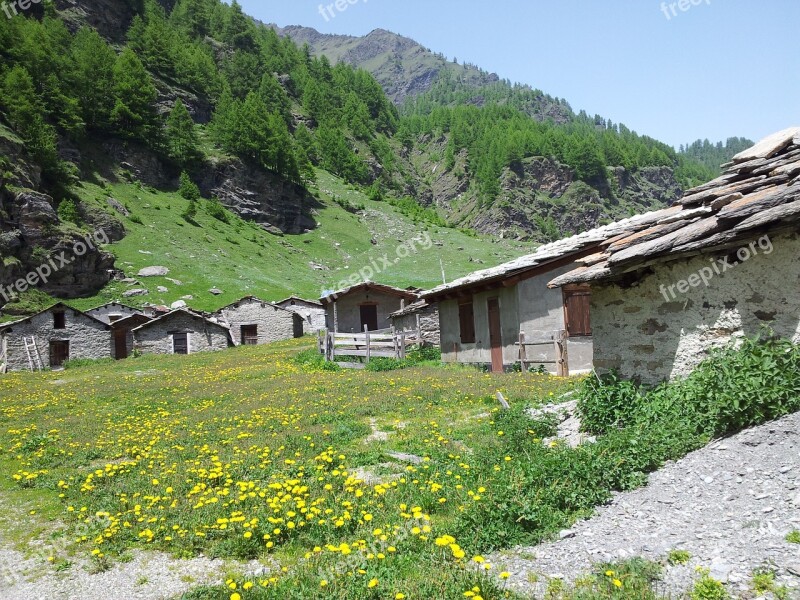 Mountain Baita Mountain Huts House Nature