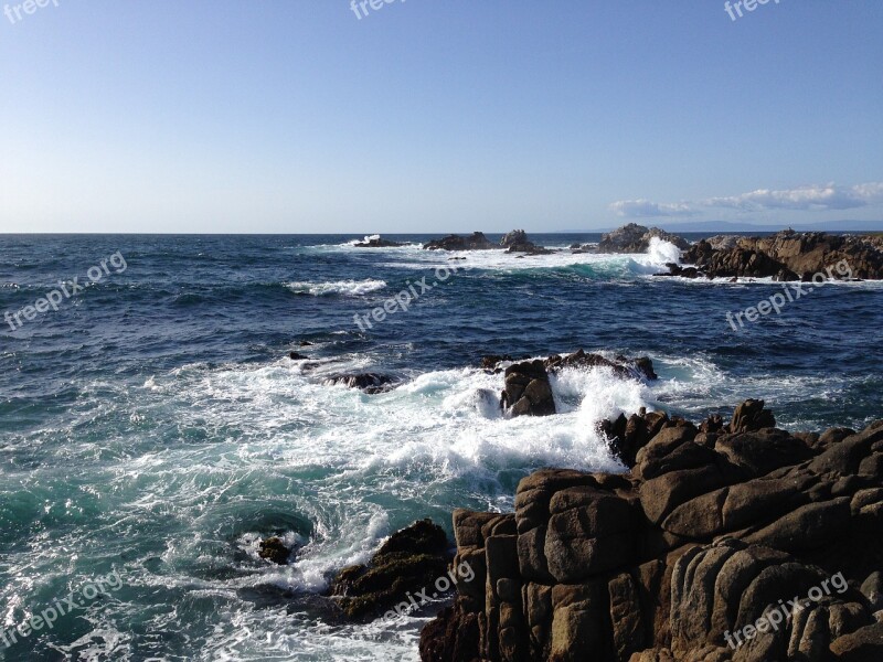 Ocean Sea Swirl Pacific Grove Monterey