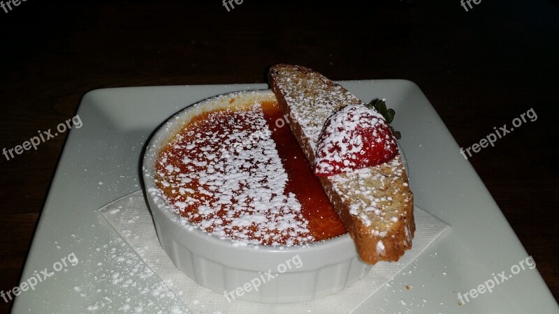 Dessert Creme Brulee Delicious Crispy Dish