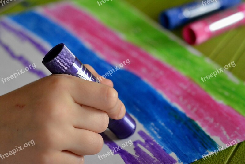 Painting Child Paint Paint Stick Colored