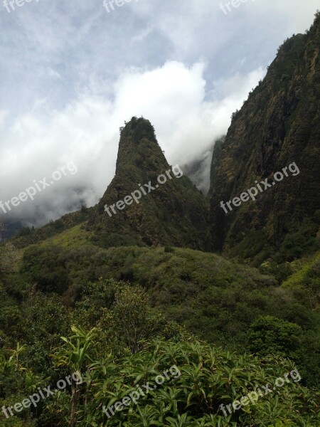 Mountain Hawaii Valley Travel Landscape