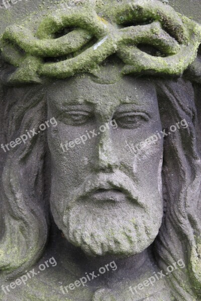 Jesus Stone Figure Christianity Statue