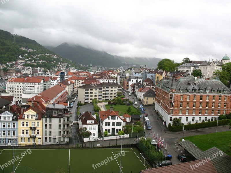 City Stavanger Norway View Soccer Field