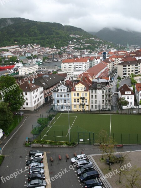 City Stavanger Norway View Soccer Field