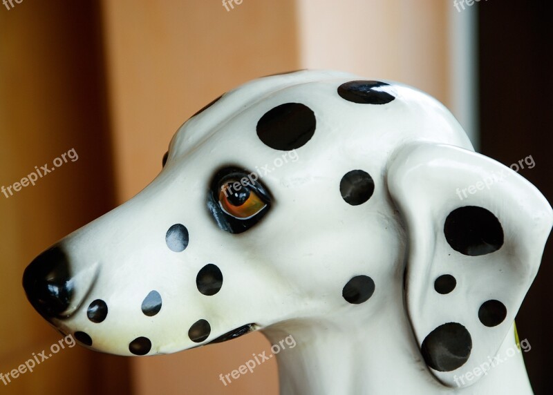 Dog Dalmatian Snout Statue Portrait Of Animals