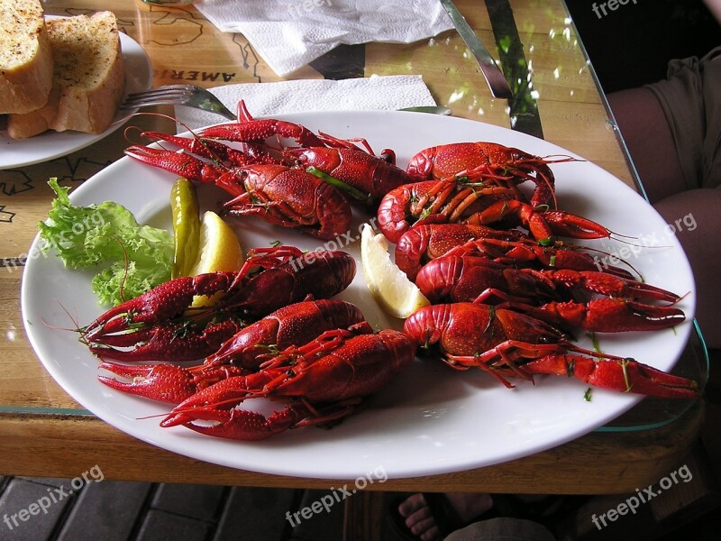 Boiled Crayfish Crawfish Food Cuisine Gourmet