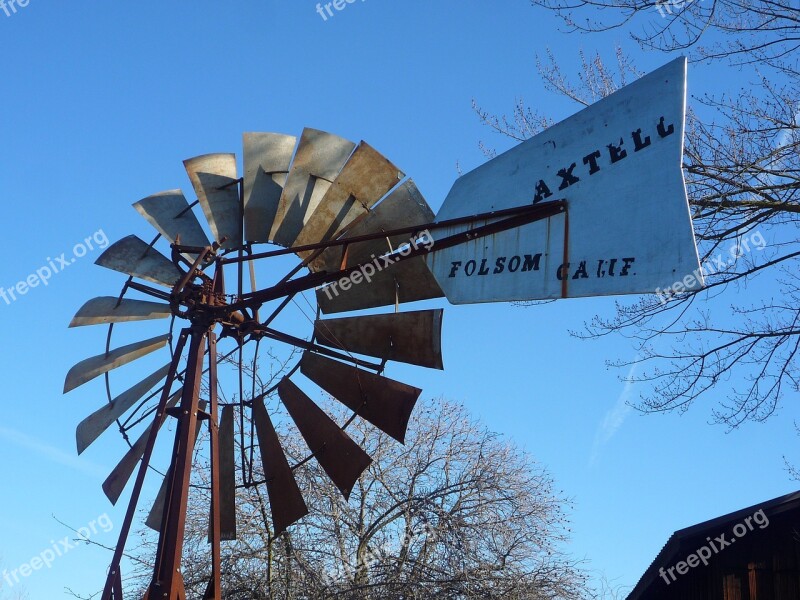 Windmill Rustic Folsom California Axtell