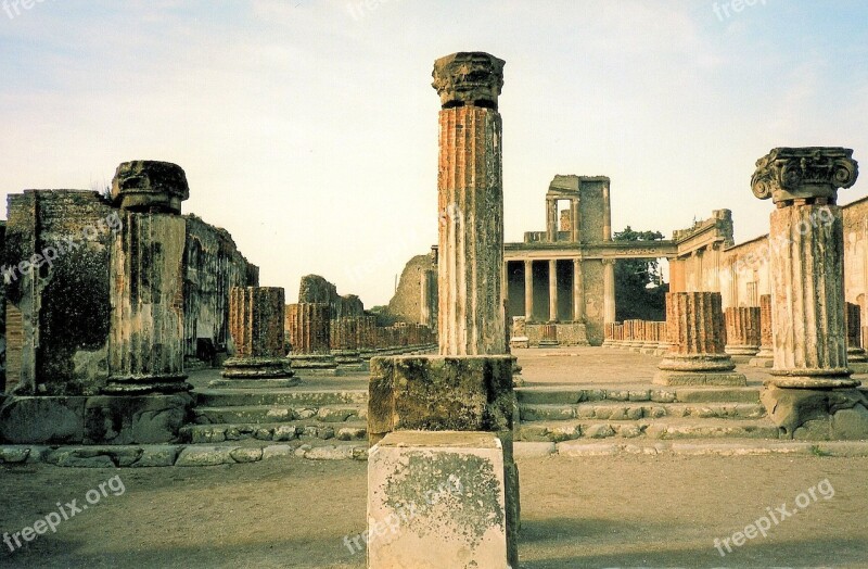 Pompei Ruins South Italy Architecture Volcano Area Free Photos