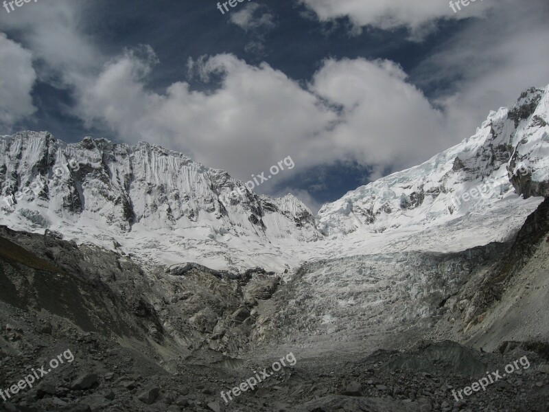 Peru Mountains Snow Havaraz Free Photos