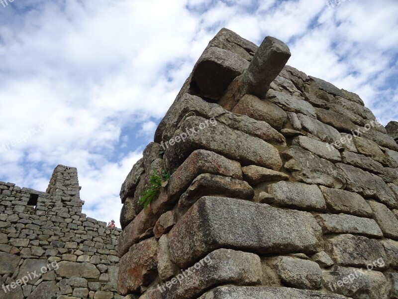 Stones Landscape Tourism Peru Machu Pichu