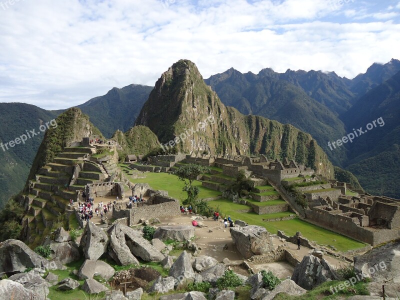 Machu Pichu Landscape Tourism Peru Free Photos