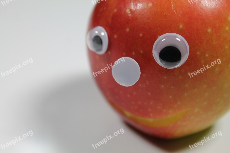 Apple Face Fruit Figure Obstfigur