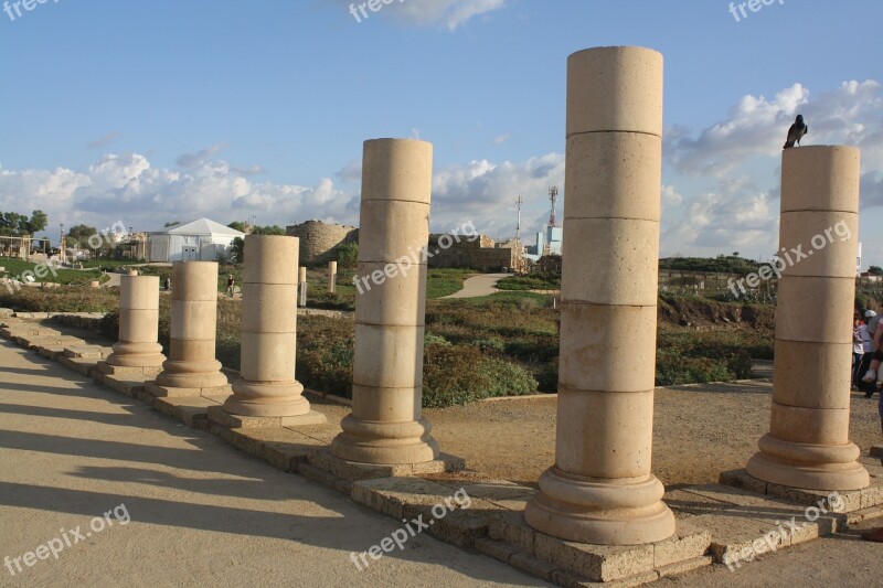 Israel Column Roman Architecture Stone