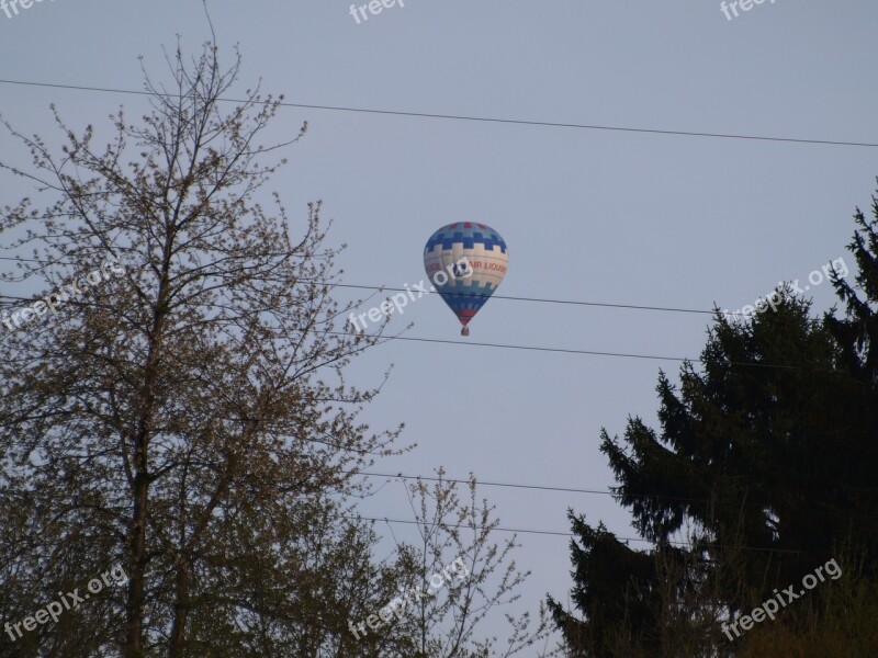 Hot Air Balloon Balloon Power Line Hot Air Balloon Ride Flying