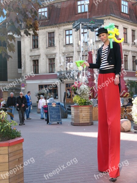 Stilts Circus Latvia Riga Free Photos