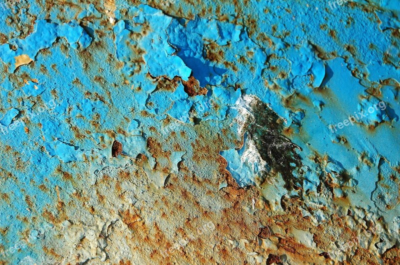 Texture Blue Paint Rust Free Photos