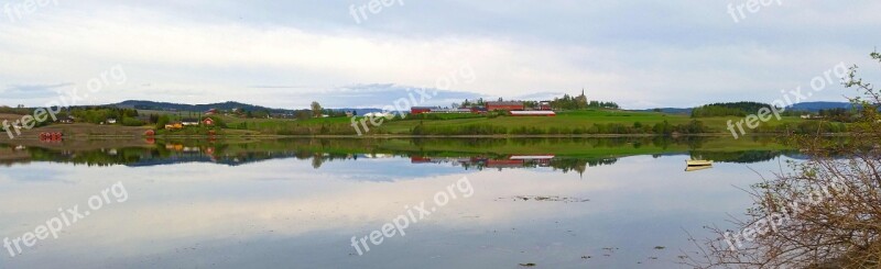 Norway Fjord Landscape Water The Nature Of The