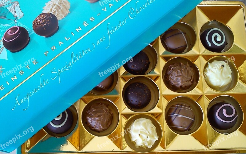 Chocolate Sweets Pralines Box Free Photos