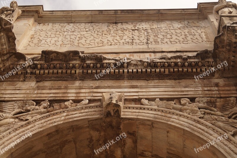 Arch Of Constantine Written Roman Holiday Free Photos