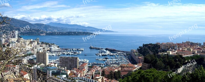 Monaco Mediterranean The Scenery Panorama Free Photos