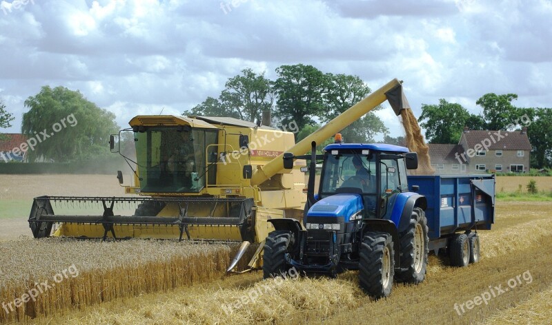 Tractor Harvest Agriculture Field Machinery