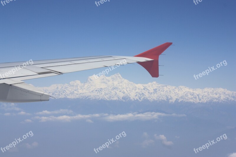 Himalayas Aerial Mountains Mountain World Enormous