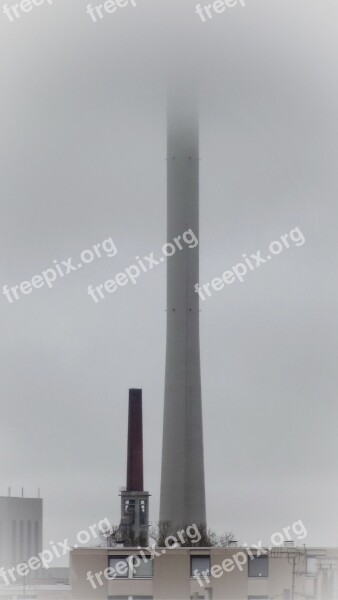 Braunschweig Tower Chimney Architecture Fog